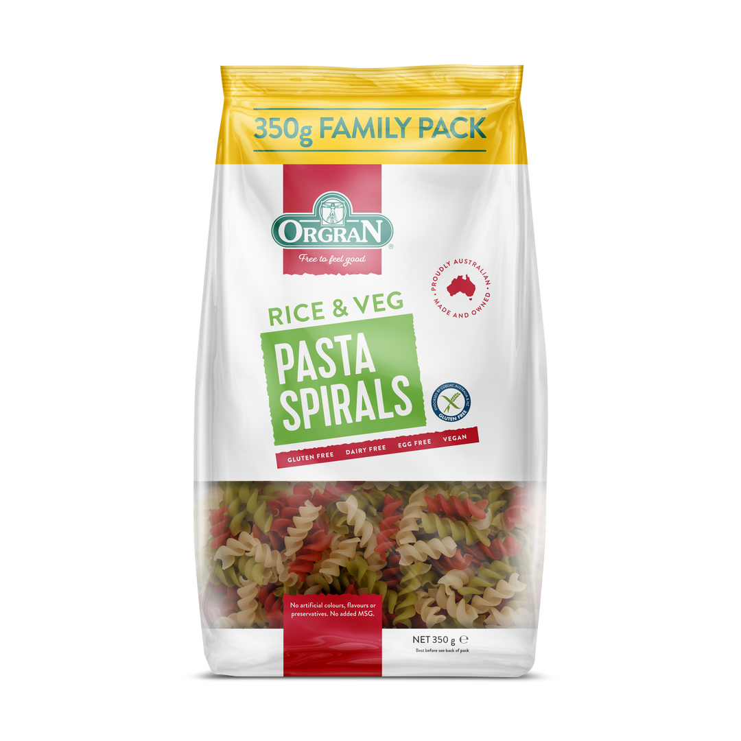 Orgran Pasta Rice & Veg Spirals 350g