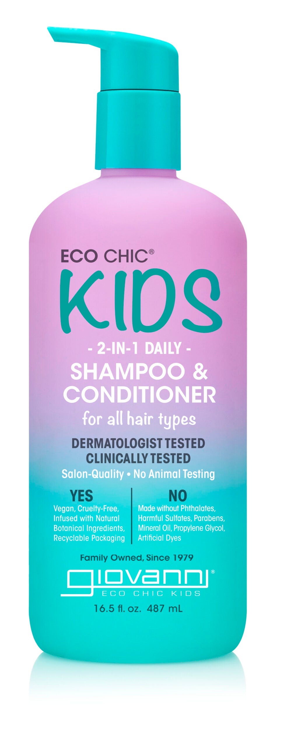 Eco Chic Kids 2-In-1 Daily Shampoo & Conditioner 487ml
