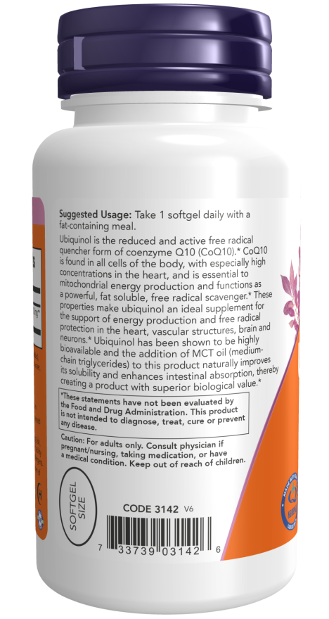 NOW Ubiquinol (Kaneka Ubiquinol) 100mg