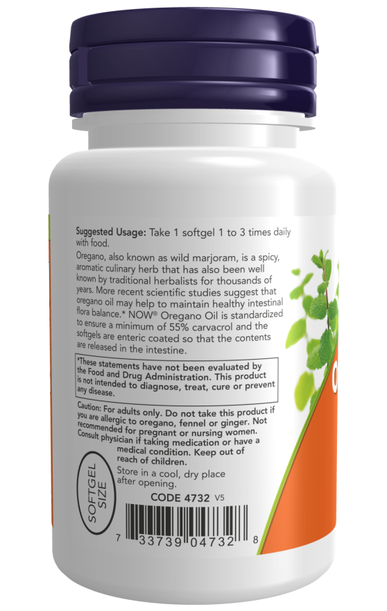 NOW Oregano Oil 90 softgel capsules