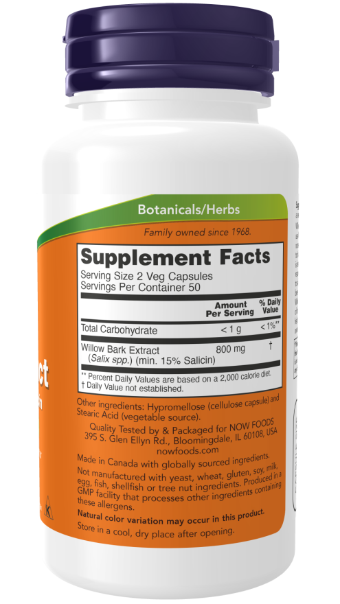 NOW Willow Bark Extract 400mg 100vc