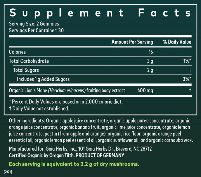 Lion's Mane Gummies 60 Gummies