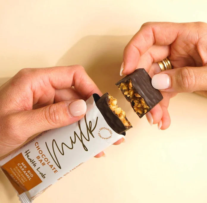 Health Lab Caramel Peanut Milk Choc Bar 4 Pack