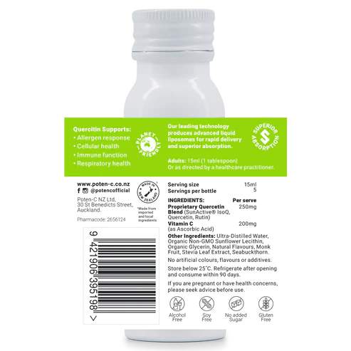 Poten-C Liposomal Quercetin 250mg 75ml