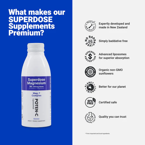 Poten-C Liposomal Magnesium 200mg Mag-7 Complex 450ml