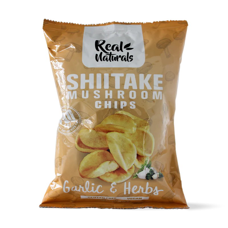 Shiitake Mushroom Chips Garlic & Herb Plum Organics Papamoa