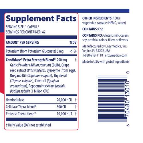 Enzymedica Candidase Extra Strength 42 Capsules