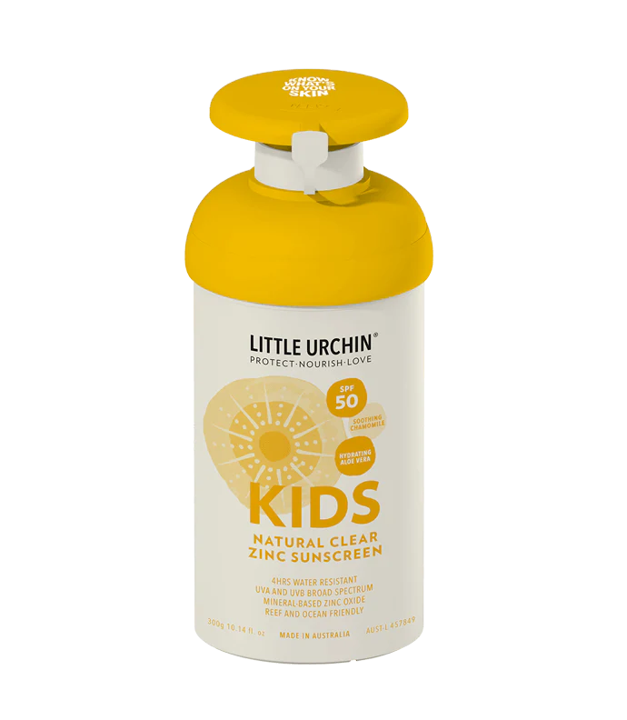 Little Urchin KIDS Natural Clear Zinc Sunscreen SPF50+ 300g