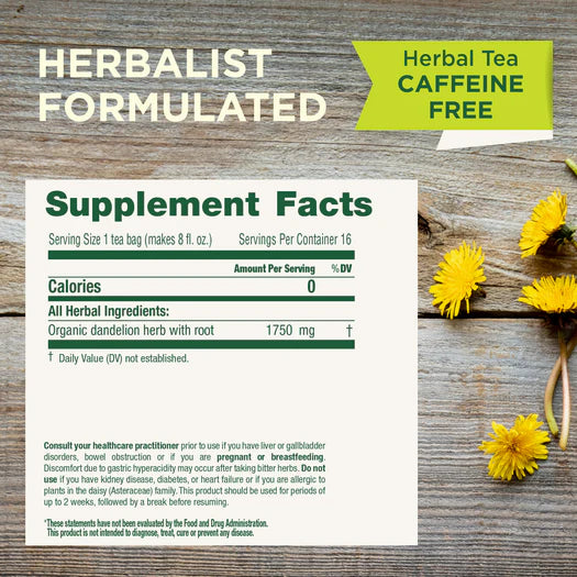 Dandelion Leaf & Root Tea 16 Tbag