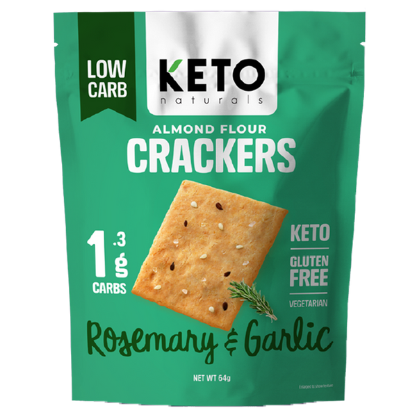 Keto Crackers R/Mary & Garlic 64G