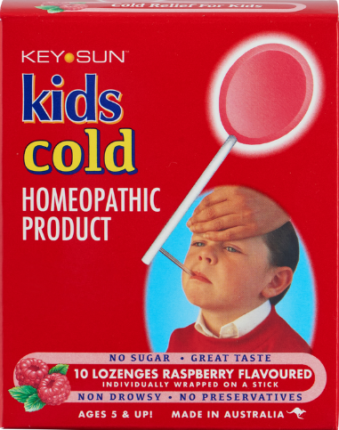 Kids Cold Raspberry 10 Lollipops