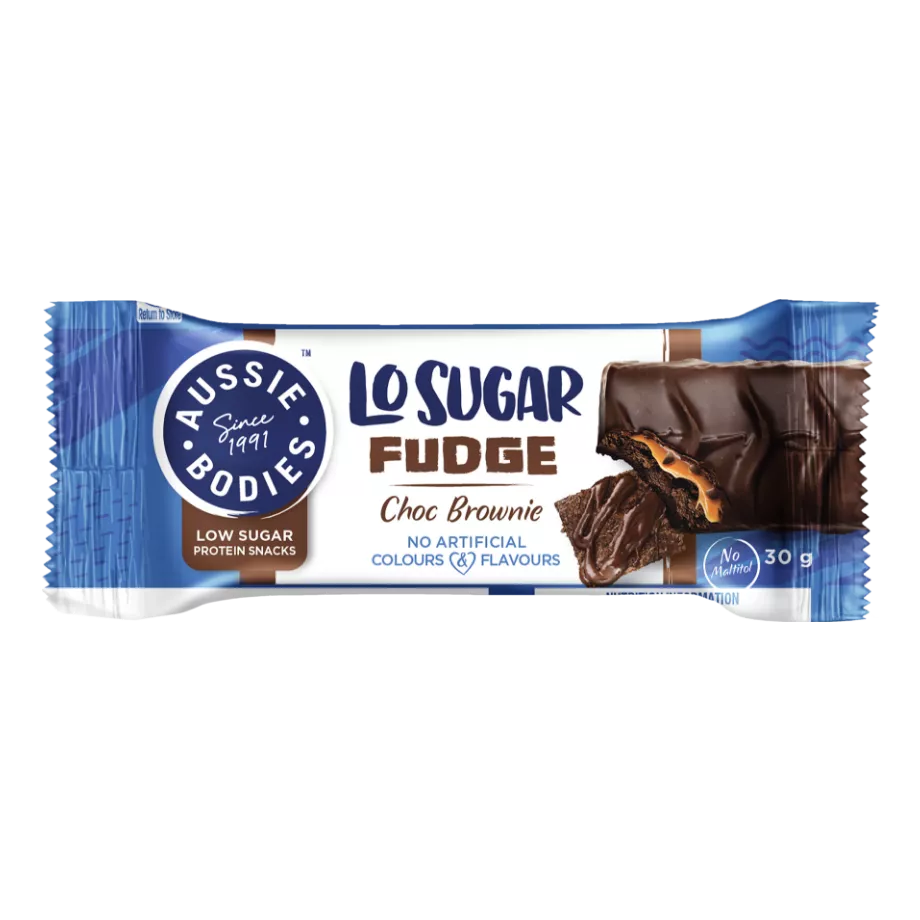 Aussie Bodies Lo Sugar Fudge Bar Choc Brownie 30G