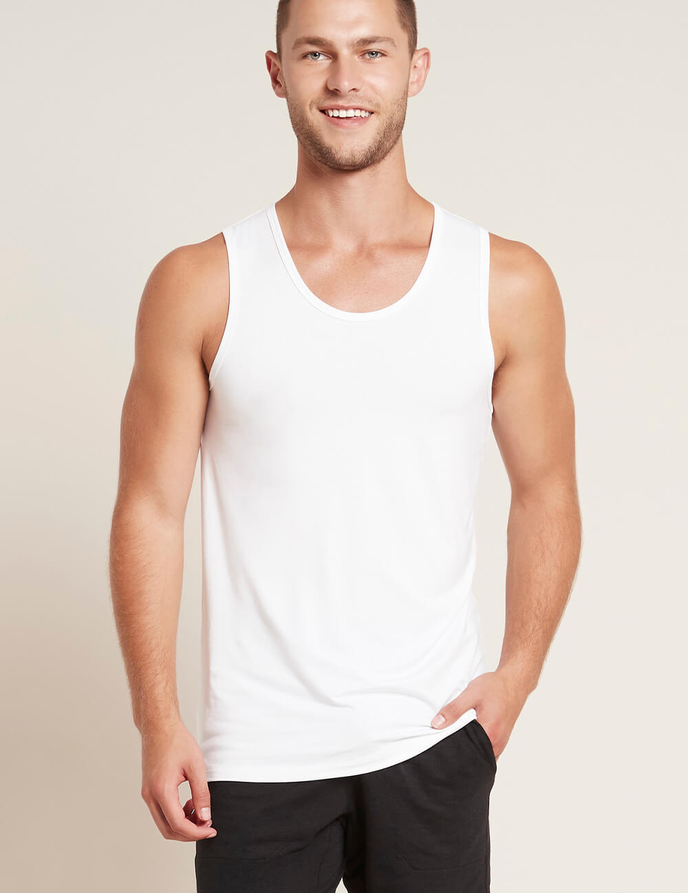 Mens Singlet White Small