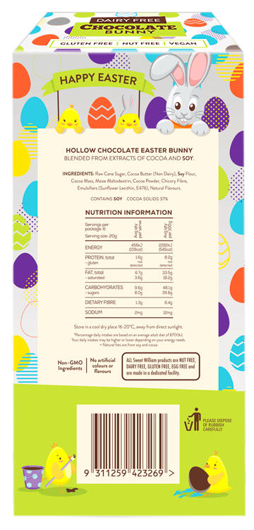 Easter Hollow Mylk Chocolate Bunny 120g