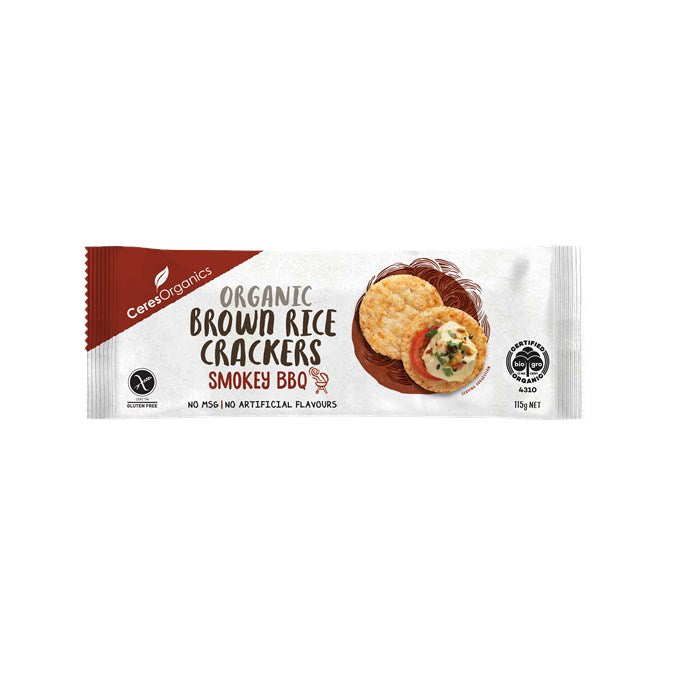 Brown Rice Crackers Bbq 115G