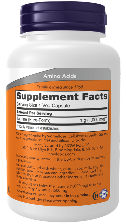Taurine Double Strength 1000mg 100vc