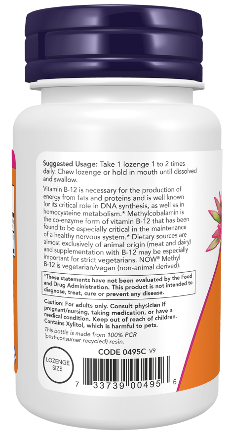 Methyl B-12 1,000mcg, 100 lozenges
