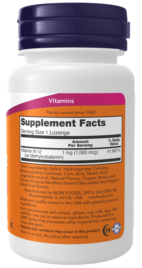 Methyl B-12 1,000mcg, 100 lozenges
