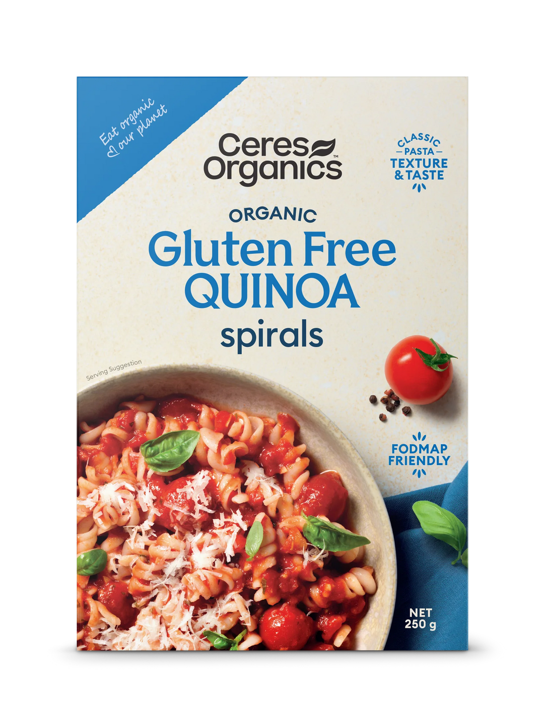 Ceres Organics Pasta Fusilli Rice/Quinoa 250g