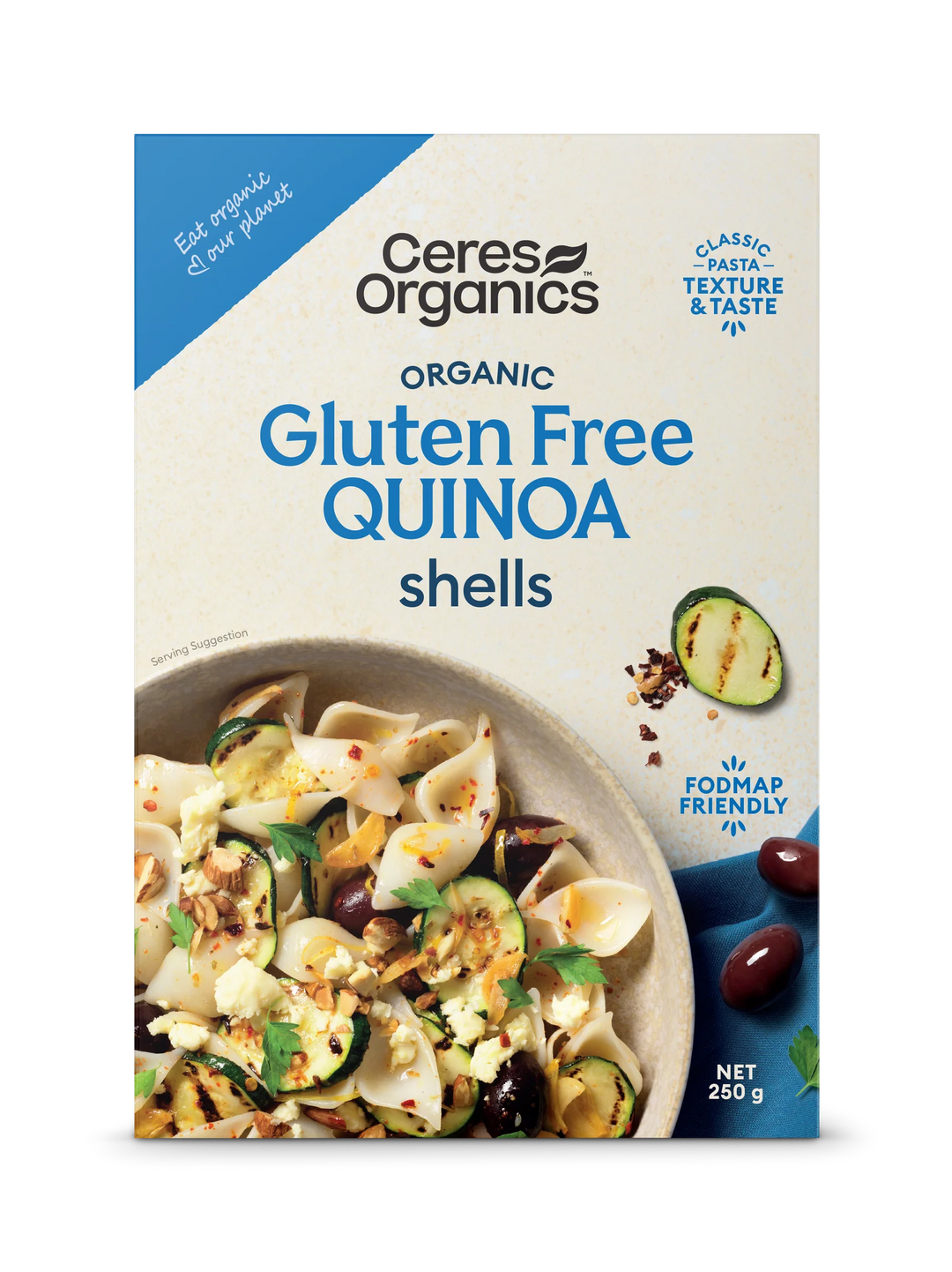 Ceres Organics Pasta Shells Rice/Quinoa 250g