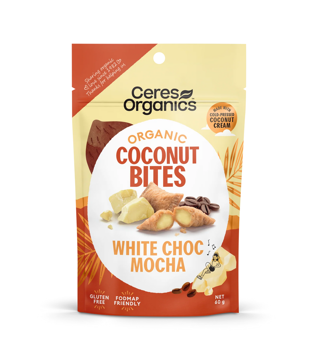 Coconut Wafer Bites White Choc Mocha 60g