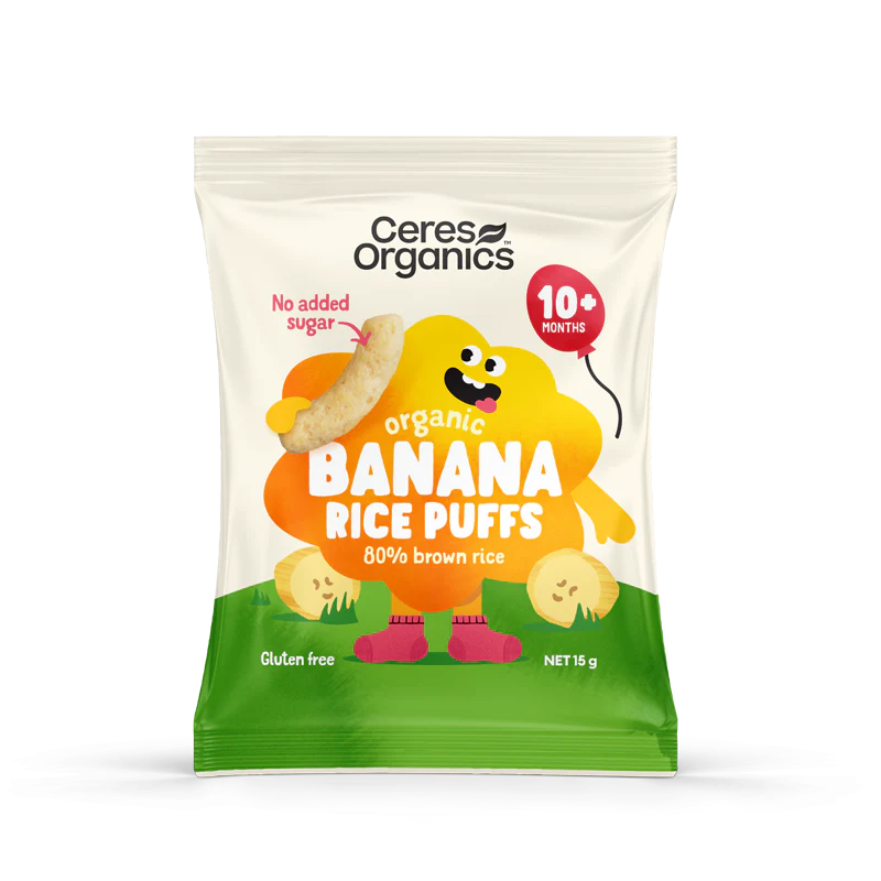 Banana Brown Rice Puffs