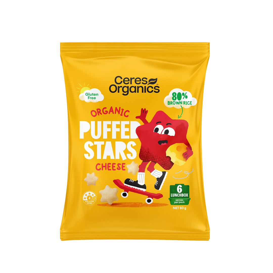 Organic Puffed Stars Cheese 80g