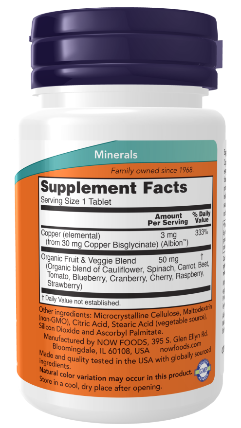 Copper Glycinate 3mg 120 Tablets