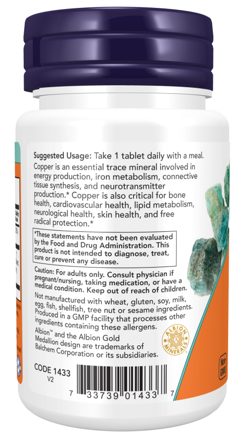 Copper Glycinate 3mg 120 Tablets