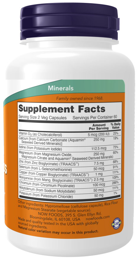 NOW Full Spectrum Minerals 120vcaps