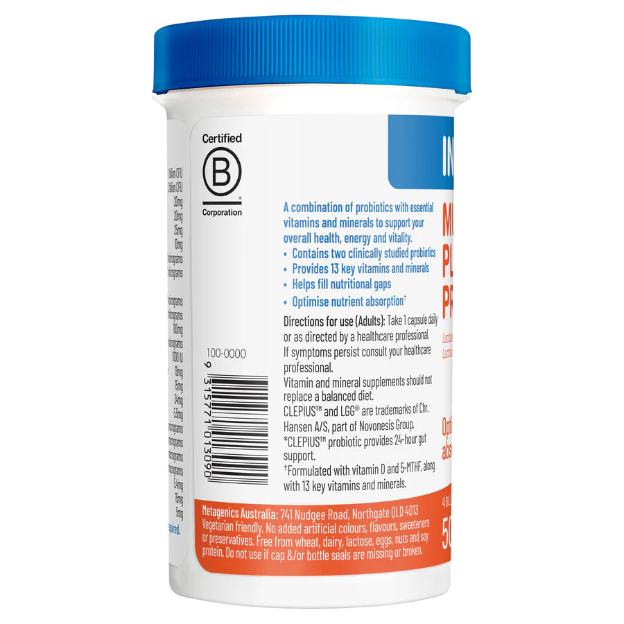 Multivitamin Plus Probiotics 50 Capsules