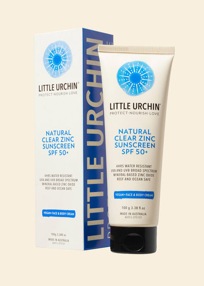 Little Urchin Natural Clear Zinc Sunscreen SPF50+ 100g