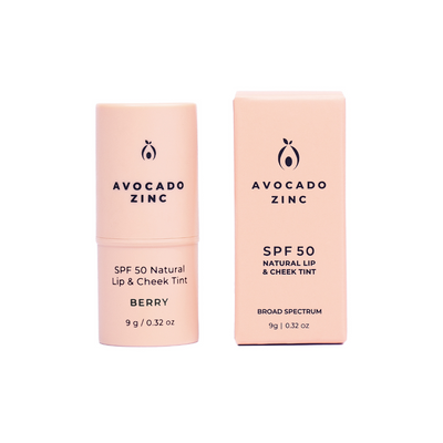 Avocado Zinc SPF50 Natural Lip & Cheek Tint (Berry)