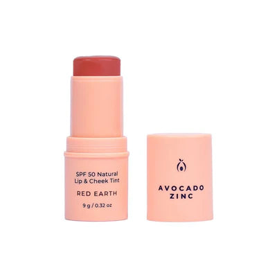 Avocado Zinc SPF50 Natural Lip & Cheek Tint (Red Earth)