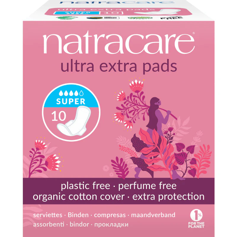 Natracare Ultra Extra Pads with Wings Super 10 Pack