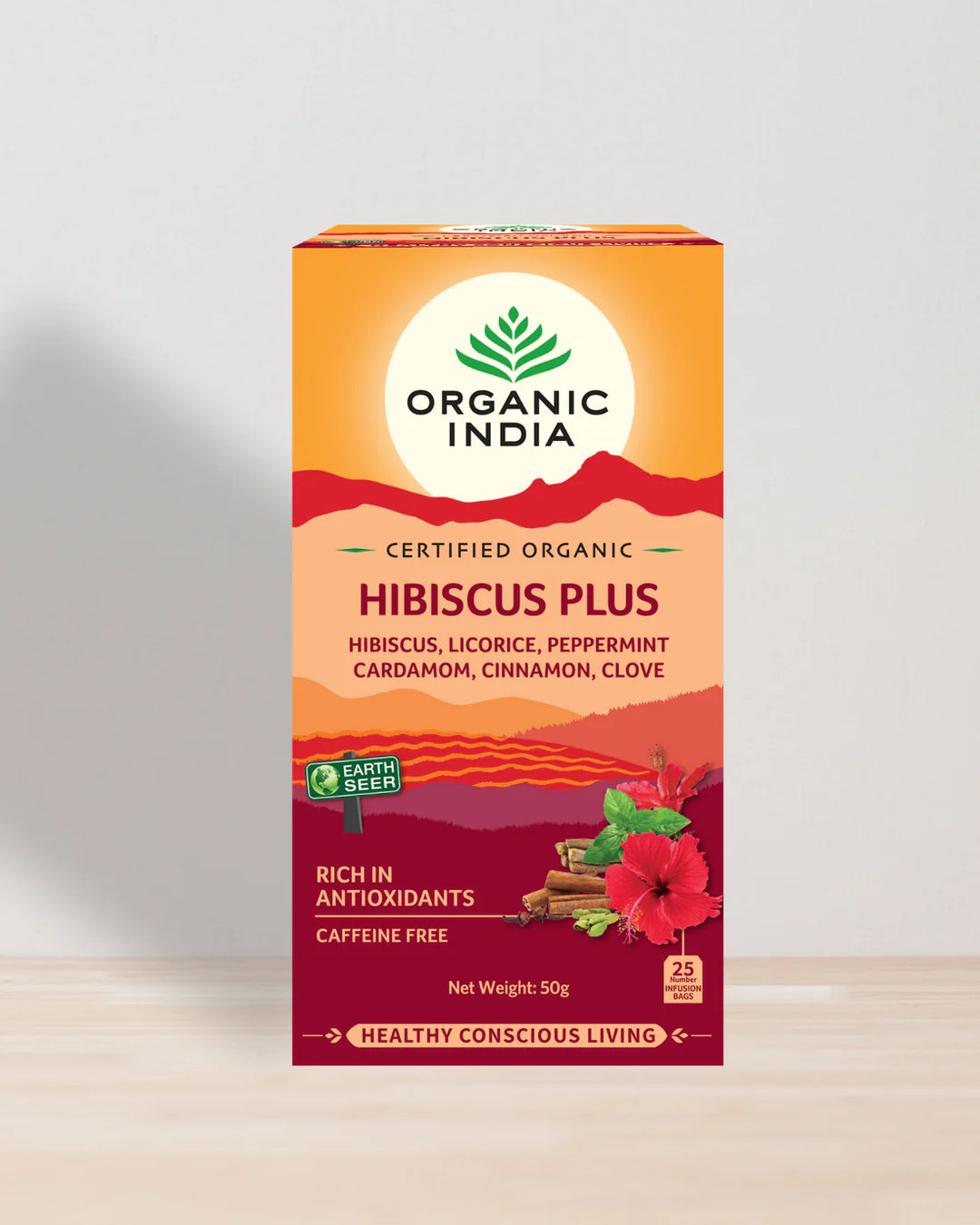 Tulsi Hibiscus Plus Tea 25 Bags