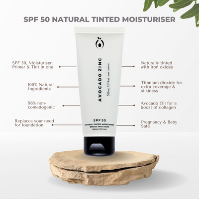 Avocado Zinc SPF50 Natural Tinted Moisturiser