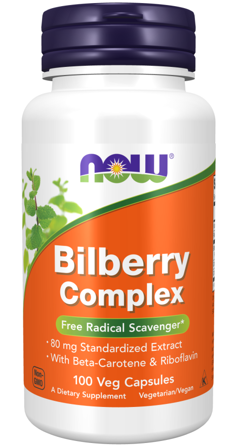 NOW Bilberry Complex 80mg 100vcaps (BB 7/24)