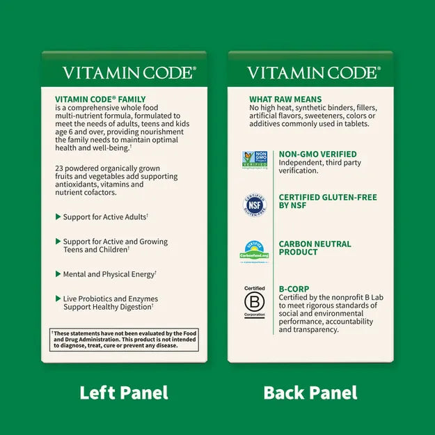 Vitamin Code Family 120 Capsules