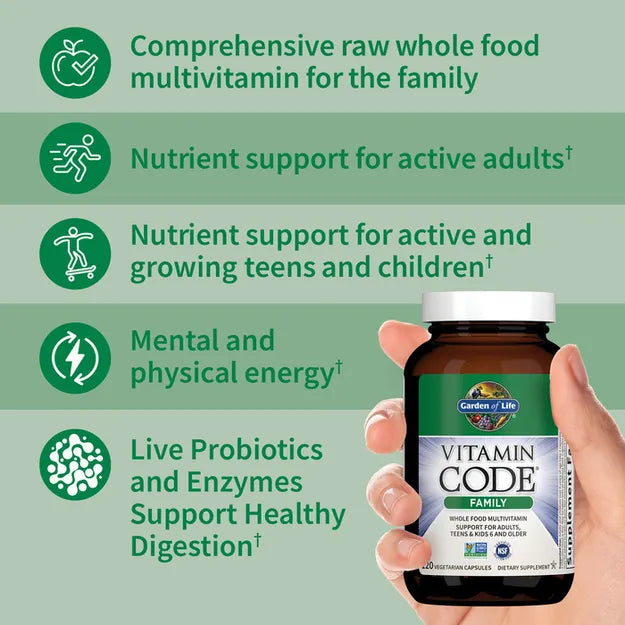 Vitamin Code Family 120 Capsules