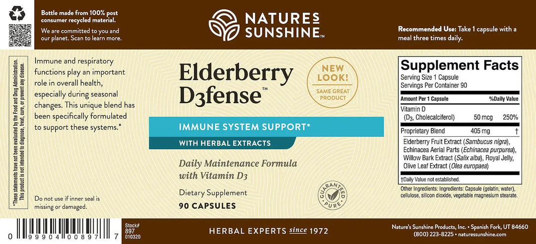 Elderberry D3fence 90 Capsules