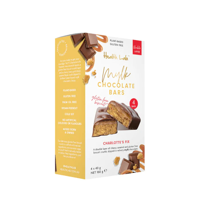 Health Lab Charlotte's Fix Milk Choc Bar 4 Pack