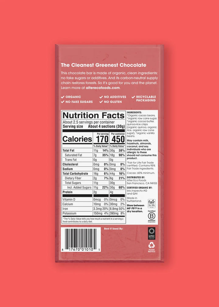 Alter Eco Quinoa Crunch 60% 80g