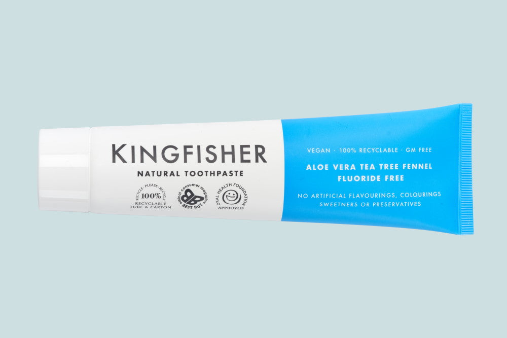 Kingfisher Toothpaste Aloe Vera Tea Tree Fennel Flouride Free 100ml