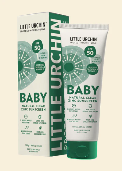 Little Urchin Baby Natural Clear Sunscreen SPF50 100g