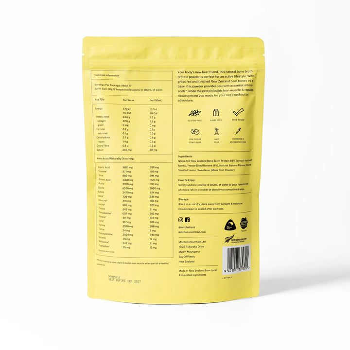Bone Broth Protein Powder Real Banana 500g