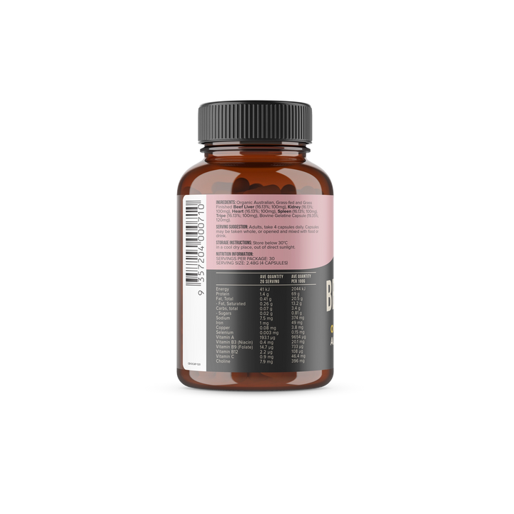 Chief Organic Beef Organs 120 Capsules