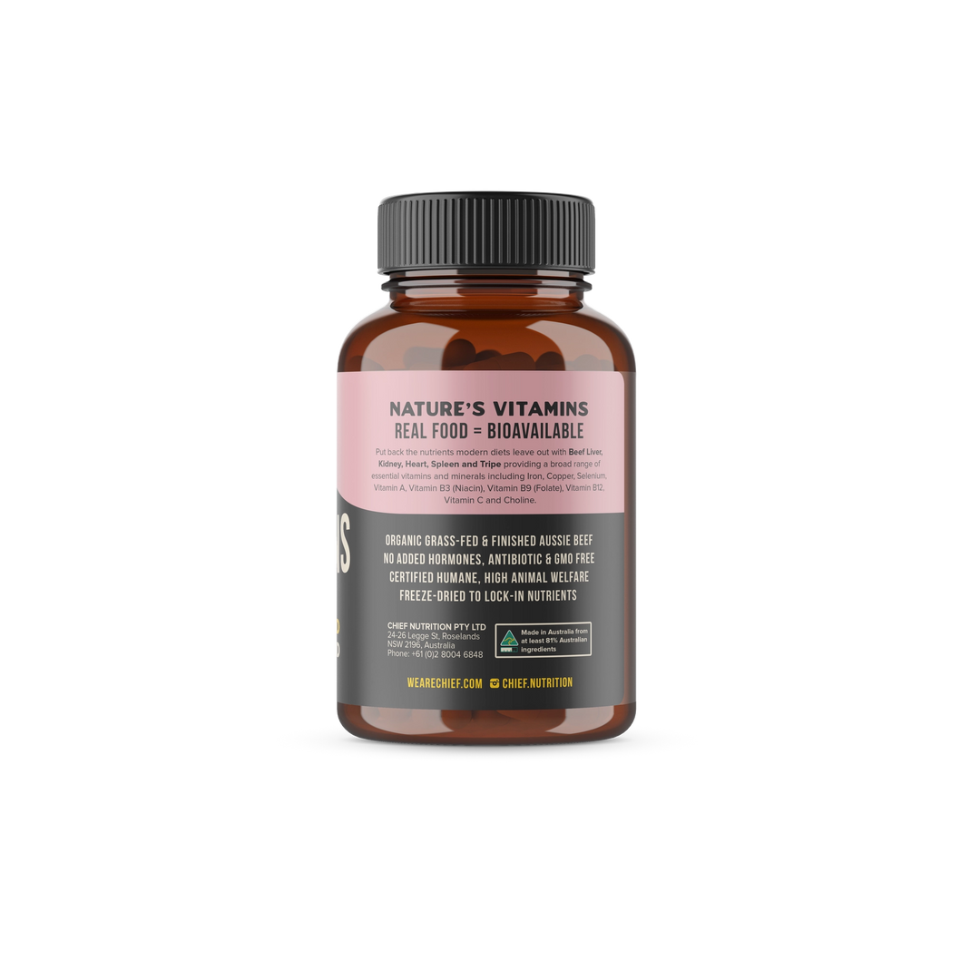 Chief Organic Beef Organs 120 Capsules