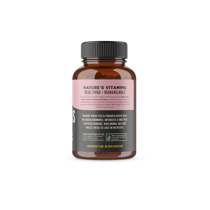 Chief Organic Beef Organs 120 Capsules