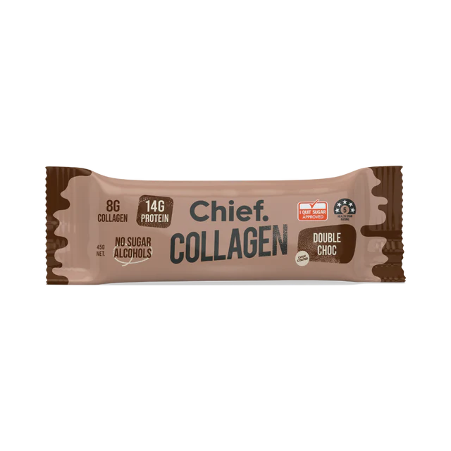 Chief Collagen Protein Bar Double Choc 45g